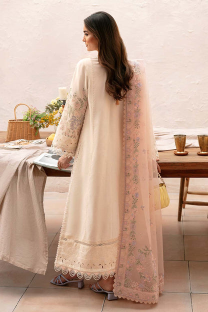 Pure Lawn Off White Embroidered Dress - LL263