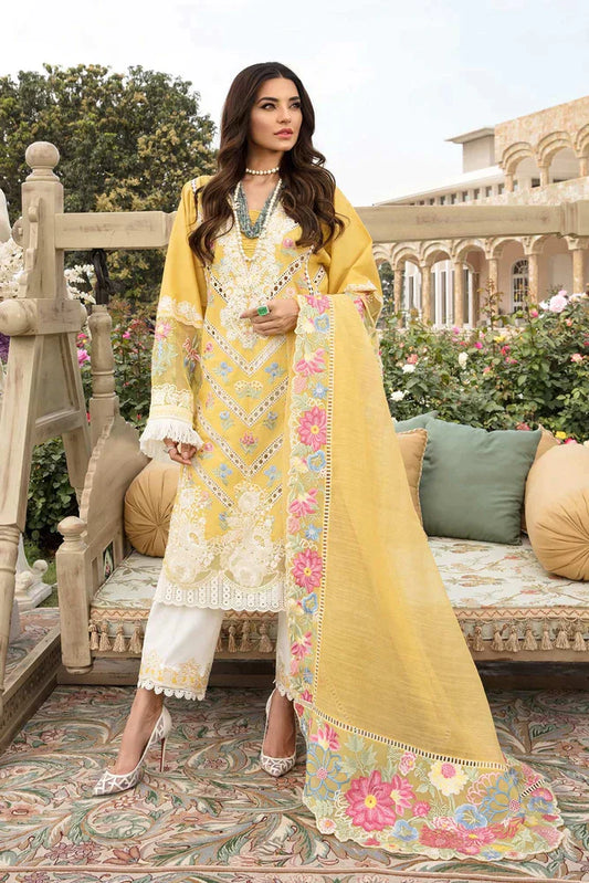 Lawn Yellow Chickenkari Dress - YSS021