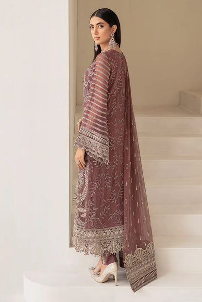 Pure Chiffon Beige Embroidered Dress : BSS007