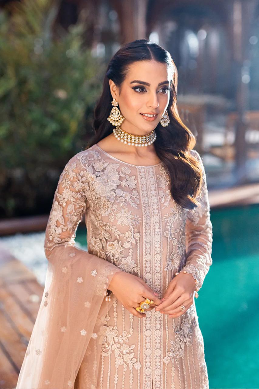 Pure Chiffon Majestic Embroidered Dress : CWS055