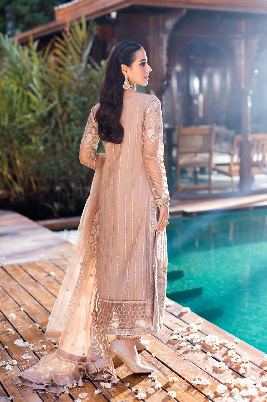 Pure Chiffon Majestic Embroidered Dress : CWS055