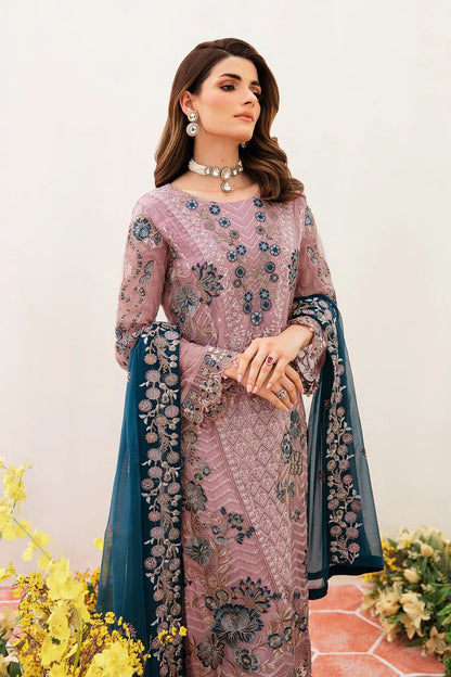 Pure Chiffon Elegent Embroidered Dress : WW103