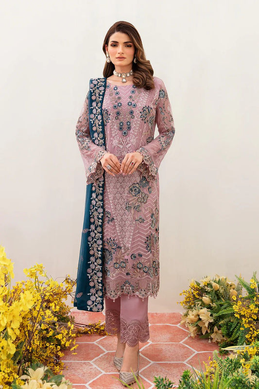 Pure Chiffon Elegent Embroidered Dress : WW103