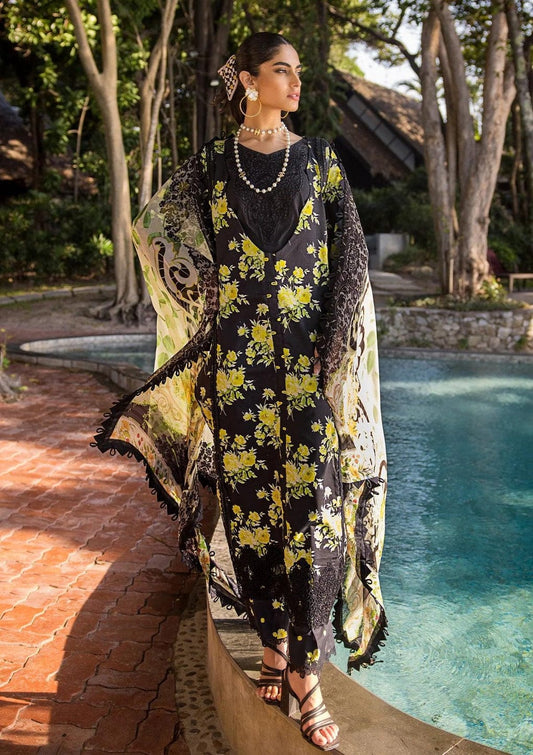 Pure Lawn Digital Embroidered Dress - LL111