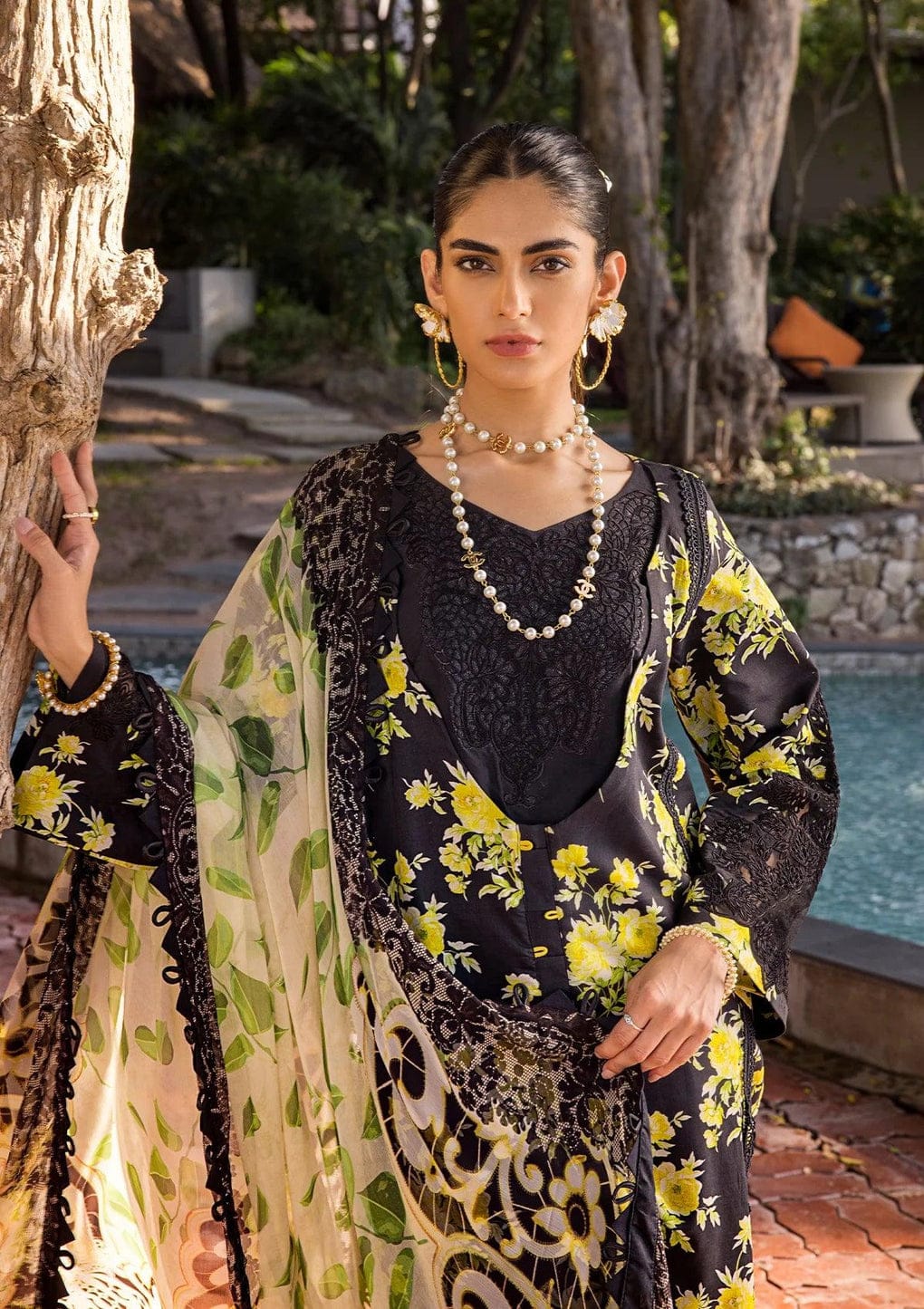 Pure Lawn Digital Embroidered Dress - LL111