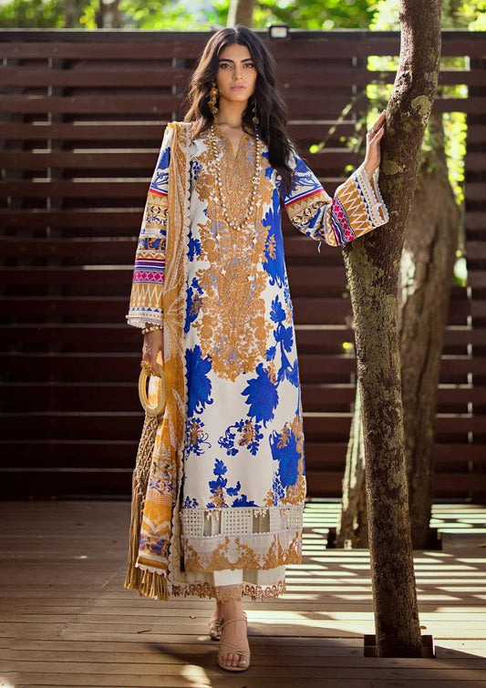Pure Lawn Digital Embroidered Dress - LL112