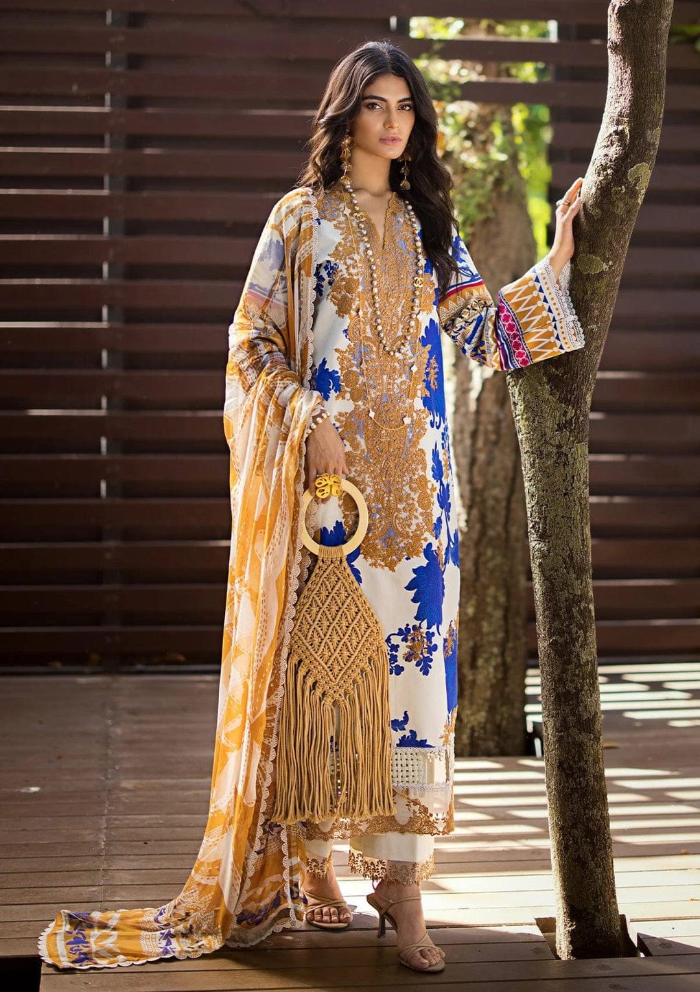 Pure Lawn Digital Embroidered Dress - LL112
