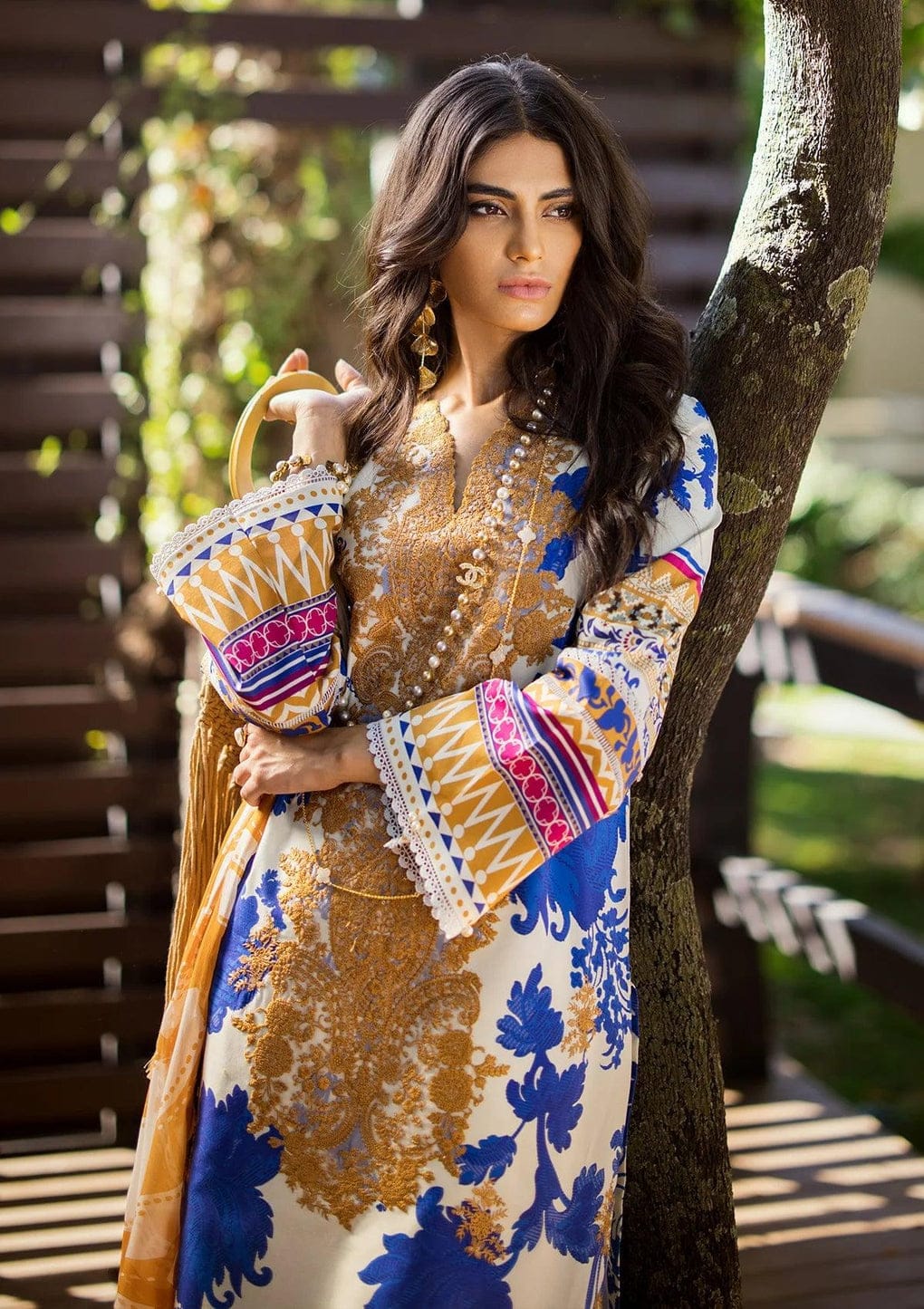 Pure Lawn Digital Embroidered Dress - LL112