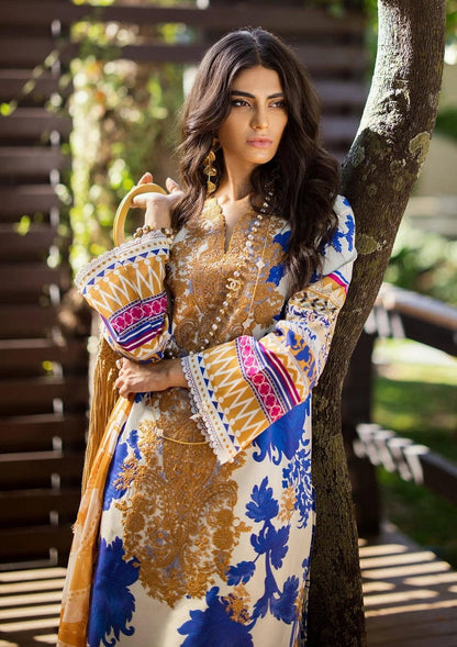 Pure Lawn Digital Embroidered Dress - LL112