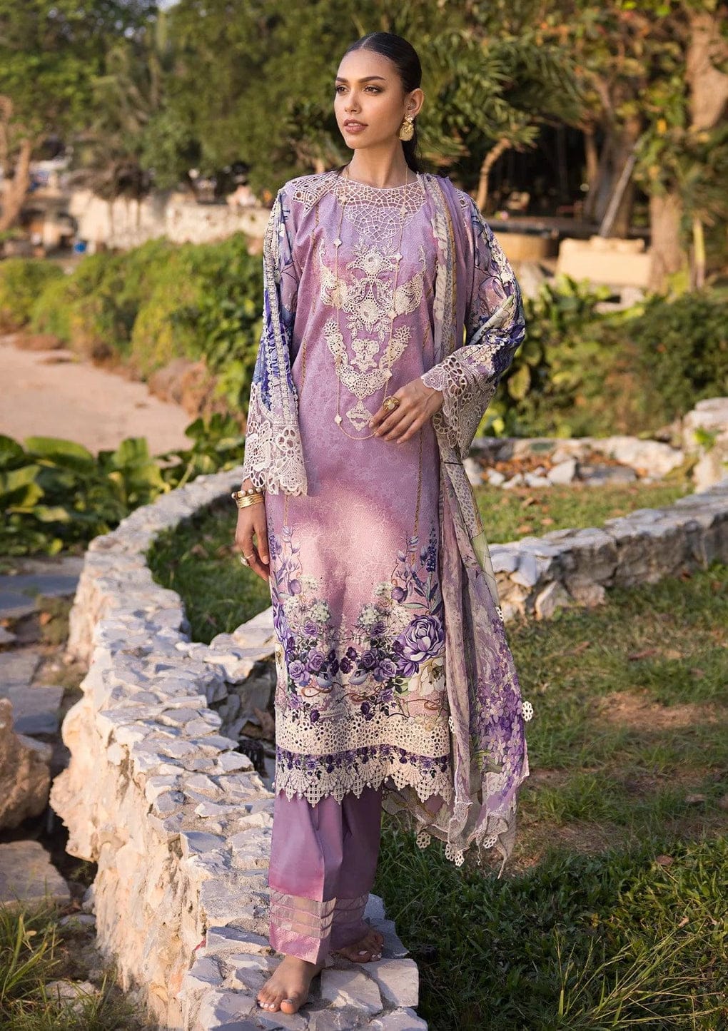 Pure Lawn Digital Embroidered Dress - LL114