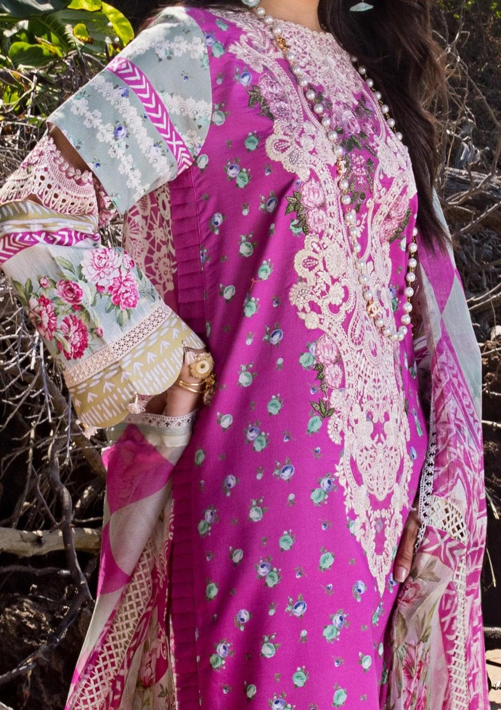 Pure Lawn Digital Embroidered Dress - LL117
