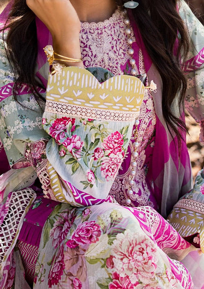 Pure Lawn Digital Embroidered Dress - LL117