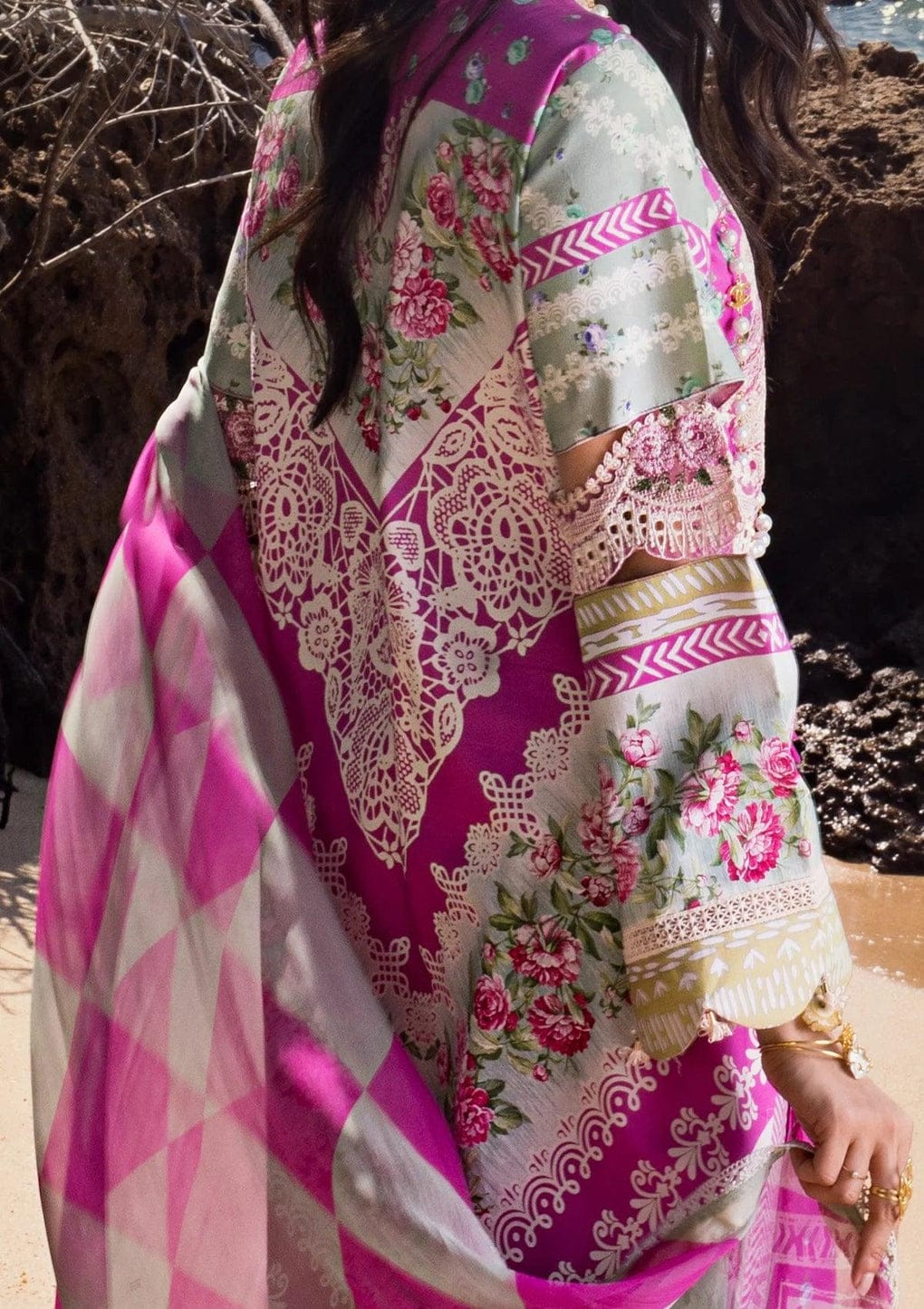 Pure Lawn Digital Embroidered Dress - LL117
