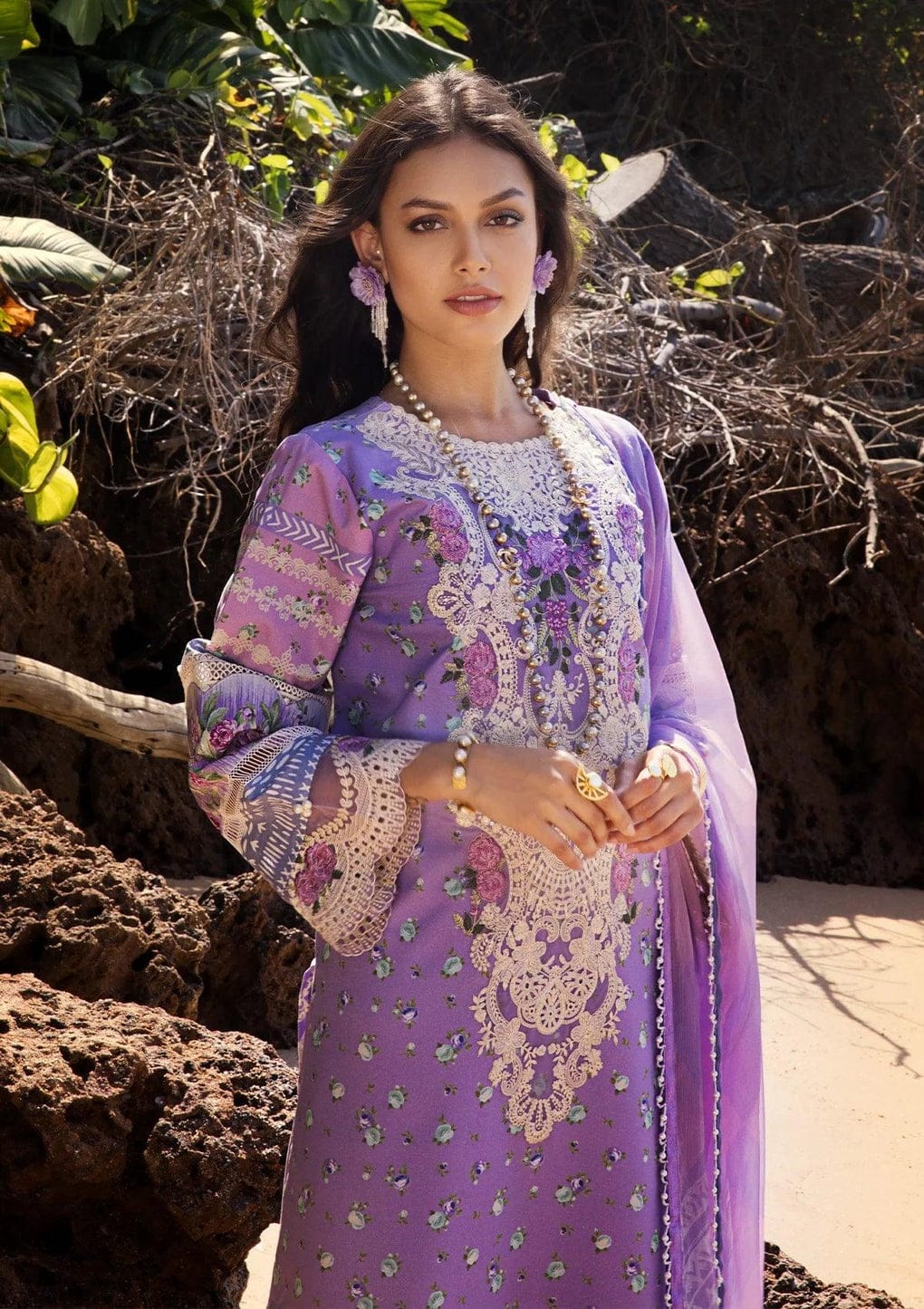 Pure Lawn Digital Embroidered Dress - LL118