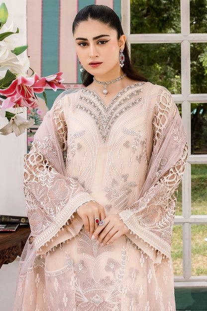 Pure Chiffon Heavy Embroidered Dress : WW120