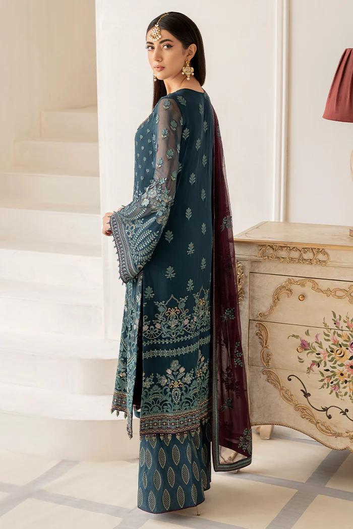 Pure Chiffon Majestic Embroidered Dress - WW286