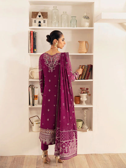 Pure Chiffon Elegant Embroidered Dress - PW221