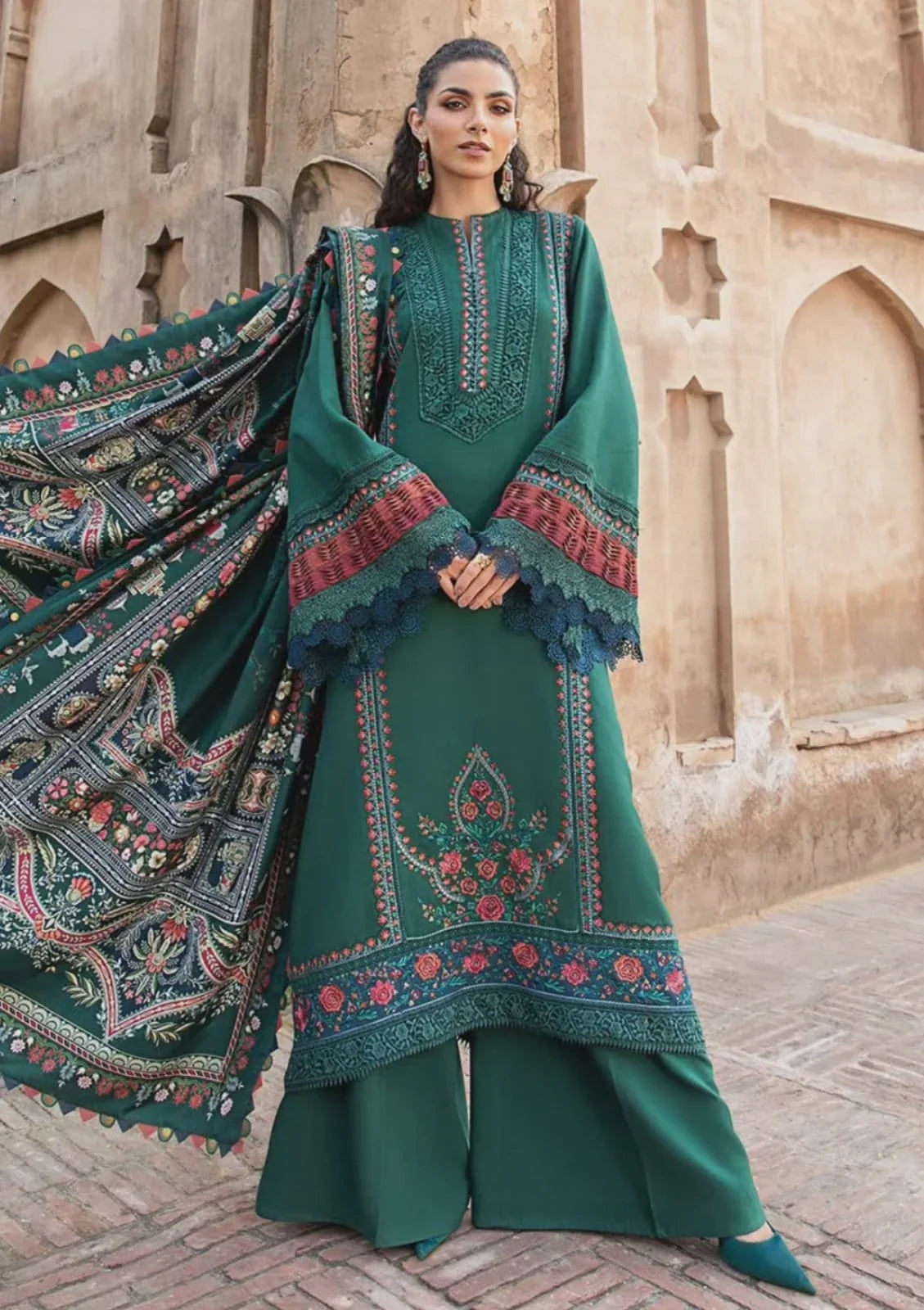 Pure Lawn Digital Embroidered Dress - LL209
