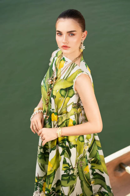 Pure Lawn Digital Printed Yellow Dress - LL226
