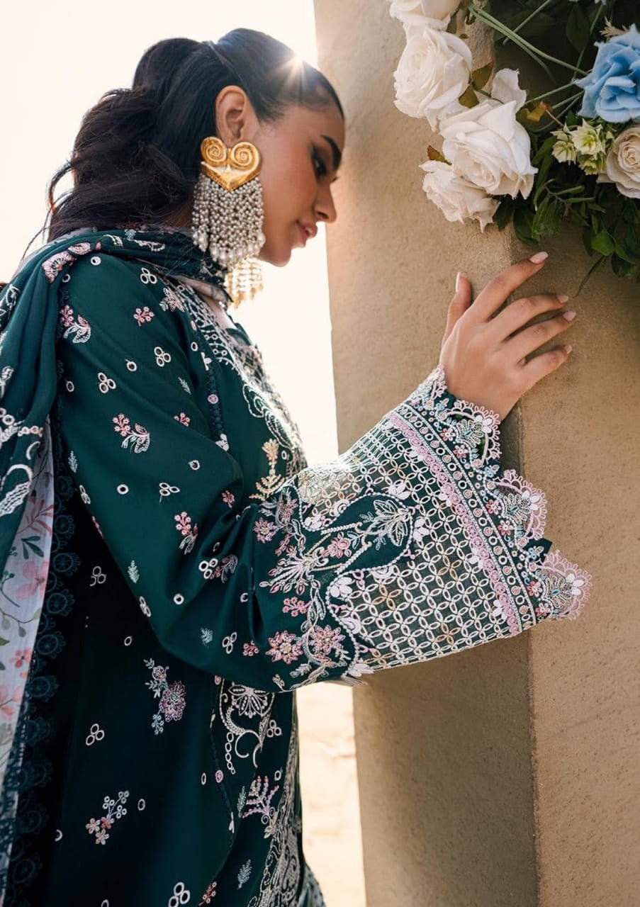 Pure Lawn Zinc Embroidered Dress - LL265