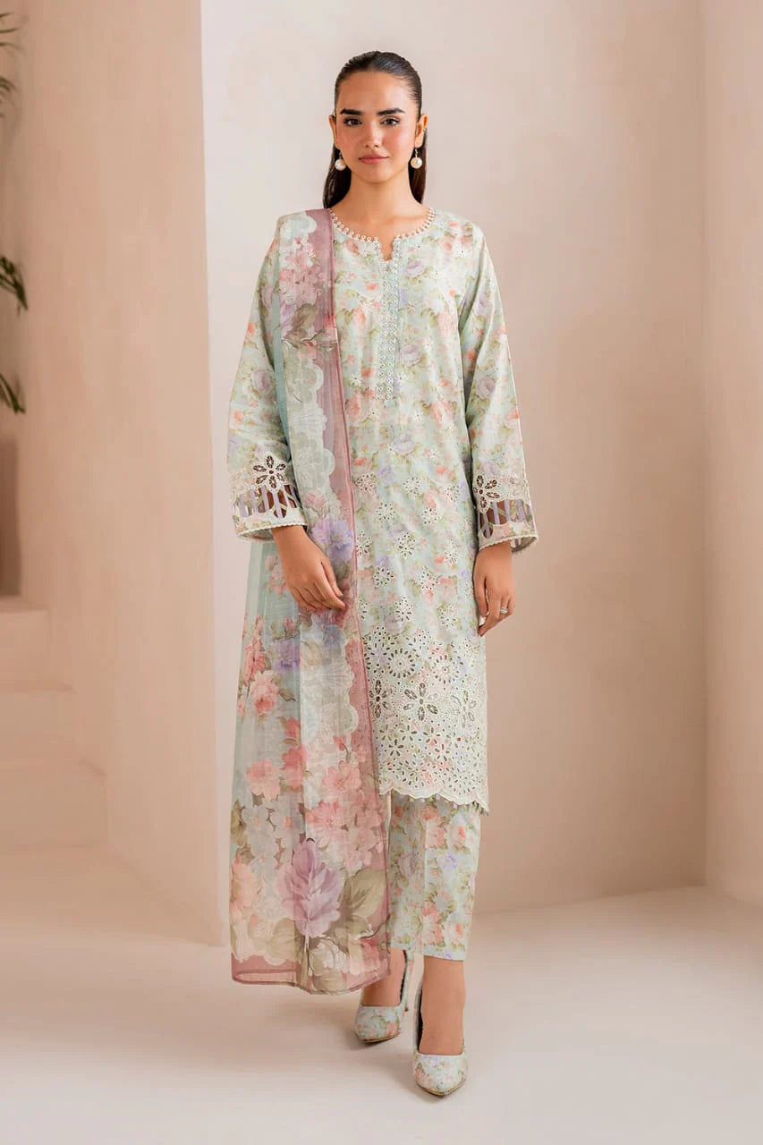 Pure Lawn Digital Embroidered Dress - LL231
