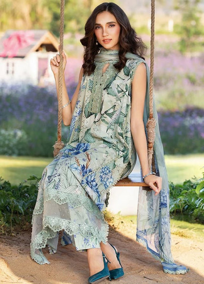 Pure Lawn Digital Embroidered Dress - LL234