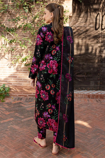 Pure Lawn Black Digital Embroidered Dress - LL264