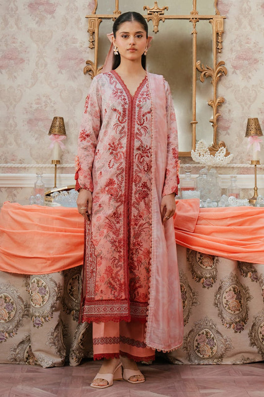 Pure Lawn Pink Embroidered Dress - LL250