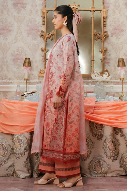 Pure Lawn Pink Embroidered Dress - LL250