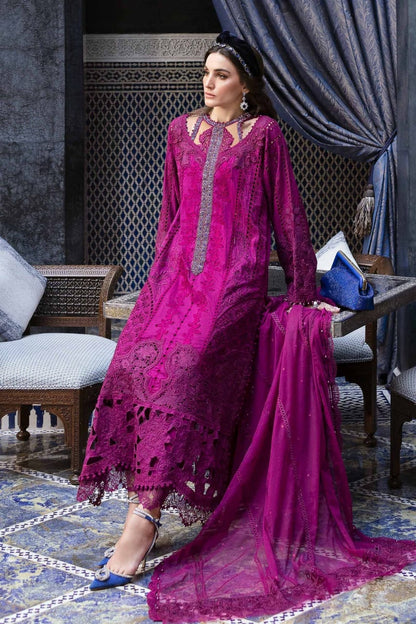 Pure Lawn Magenta Embroidered Dress - LL260