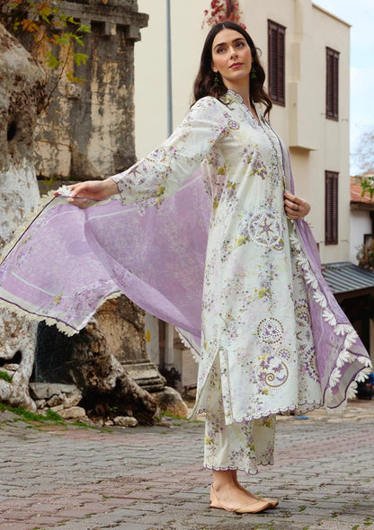 Pure Lawn Digital Multi Embroidered Dress - LL234
