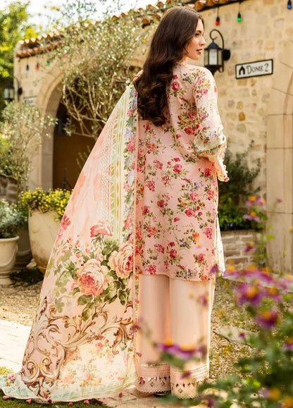 Pure Lawn Peach Embroidered Dress : LL287