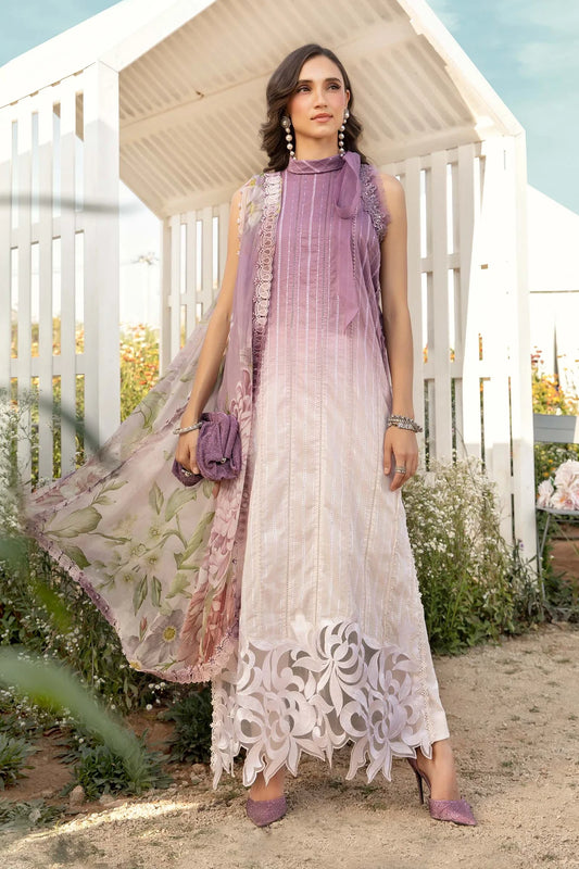 Pure Lawn Purple Embroidered Dress - LL247