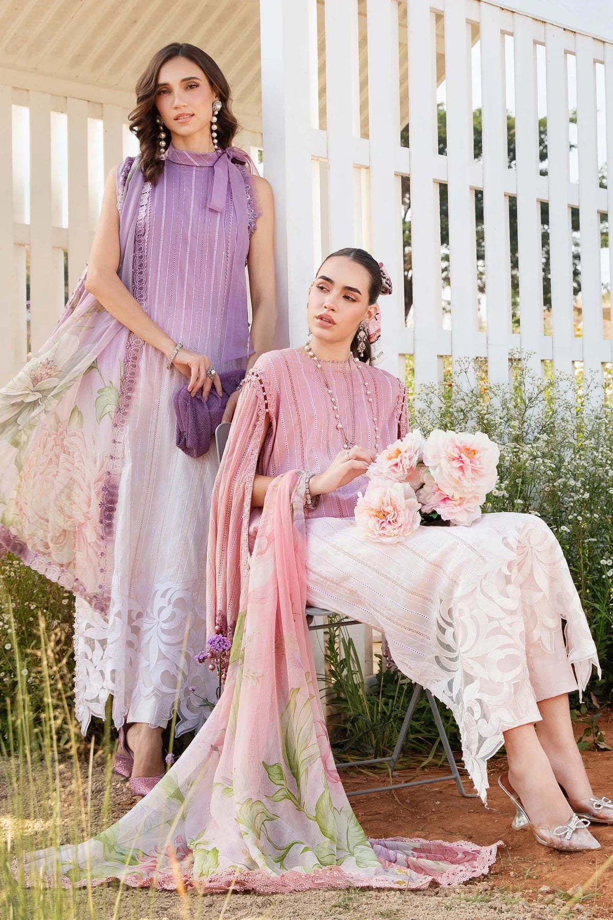Pure Lawn Purple Embroidered Dress - LL247