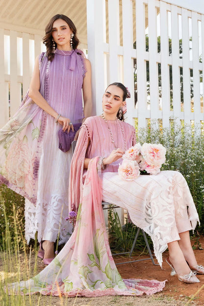 Pure Lawn Purple Embroidered Dress - LL247