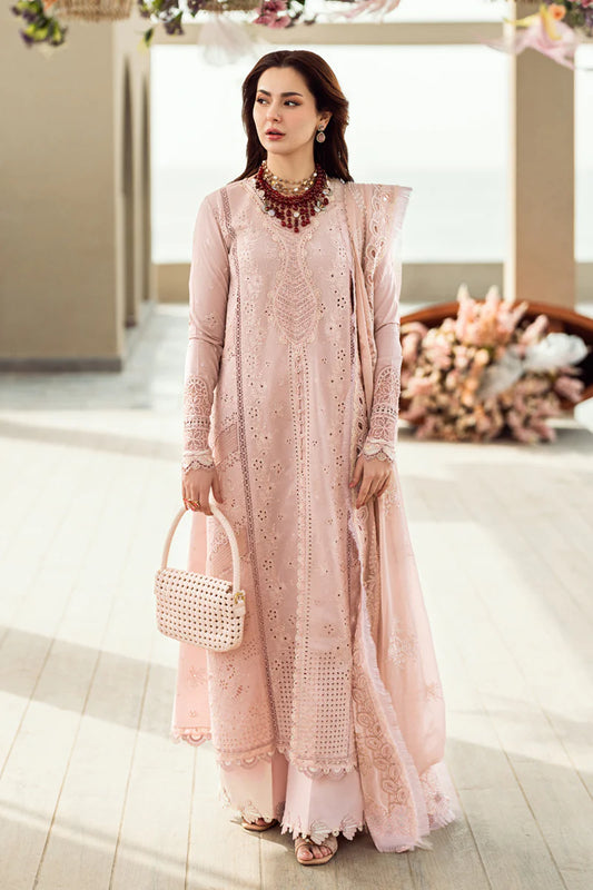 Pure Lawn Tea Rose Chickenkari Dress - LL249