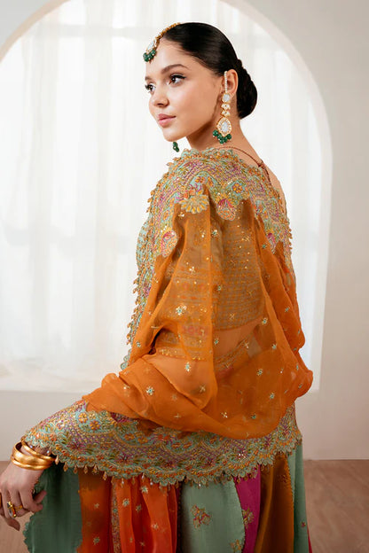 Premium Silk Embroidered Mehendi Dress - WW305