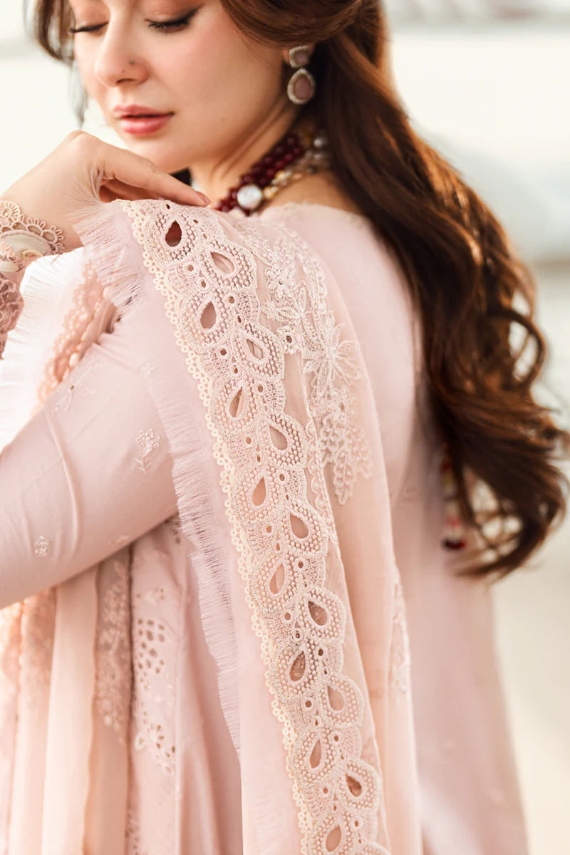 Pure Lawn Tea Rose Chickenkari Dress - LL249