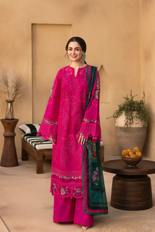 Pure Lawn Pink Embroidered Dress - LL249