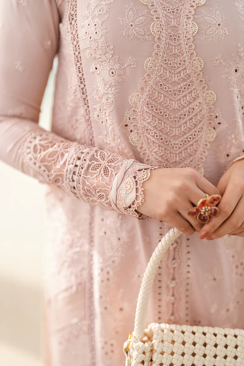 Pure Lawn Tea Rose Chickenkari Dress - LL249