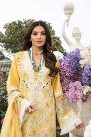 Lawn Yellow Chickenkari Dress - YSS021