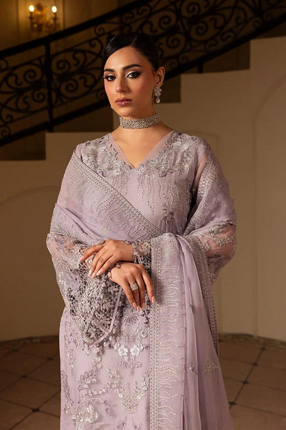 Pure Chiffon Elegant Embroidered Dress - WW293