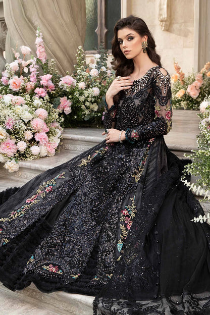 Pure Net Black Embroidered Dress - WW305